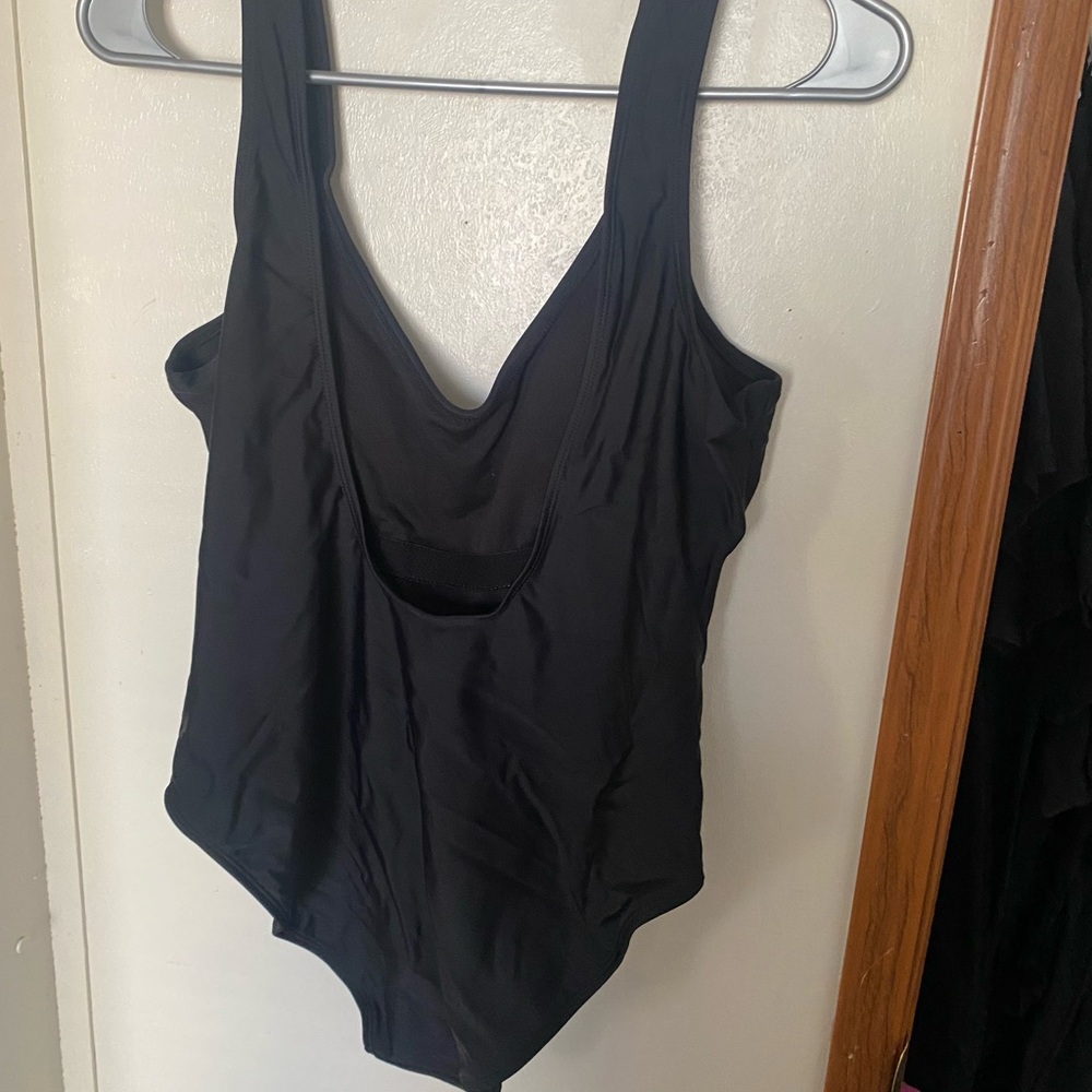 Black one piece swimsuit